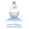 Lampada Câmera Segurança Ip Wifi 360 Led Hd Panoramica - 5