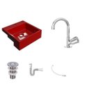 Ver imagem 2 de Kit Cuba XQ355 Torneira C50 e Válvula 1 Polegada ABS Sifão Flexível PVC Compace