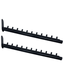 Ver imagem 2 de Duas Araras Rt Inclinadas de Parede 40cm Aço Modelo Fixo Estrutura Resistente Ambientes Comerciais