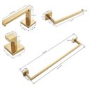 Ver imagem 6 de Kit Banheiro Moderno Dourado Gold Ouro 4 Peças