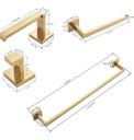Ver imagem 6 de Kit Banheiro Moderno Dourado Gold Ouro 4 Peças