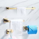 Ver imagem 1 de Kit Banheiro Moderno Dourado Gold Ouro 4 Peças