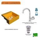 Ver imagem 3 de Kit Cuba XQ355 com Torneira C50 e Válvula 1 Polegada ABS Compace