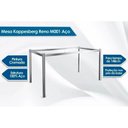 Ver imagem 2 de Sala de Jantar Completa Reno C/ Tampo Vidro 150cm + 4 Cadeiras Noruega Cromado/courano Preto -
