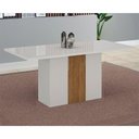 Ver imagem 3 de Mesa de Jantar Doha 160x80 Reto Off White Freijó Decor Off – Leifer Móveis