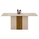 Ver imagem 1 de Mesa de Jantar Doha 160x80 Reto Off White Freijó Decor Off – Leifer Móveis