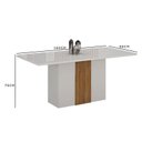 Ver imagem 2 de Mesa de Jantar Doha 160x80 Reto Off White Freijó Decor Off – Leifer Móveis
