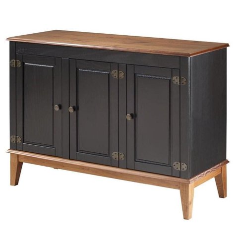 Buffet Antoine 3 Portas Cor Preto com Amendoa 114 Cm - 62645