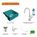 Ver imagem 3 de Kit Cuba Xq355 Torneira 1198 Metal e Válvula 1 Polegada Sifão Flexível Pvc Compace