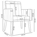 Ver mais imagens de Kit 4 Poltronas Decorativas Mari Suede Pé Palito 30cm Castanho