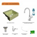 Ver imagem 3 de Kit Cuba Xq355 Torneira 1198 Metal e Válvula 1 Polegada Sifão Flexível Pvc Compace
