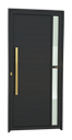 Ver imagem 1 de Porta Lambril Visione c/Puxador e. Super Preto Dourado 100 Brimak