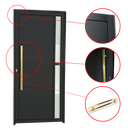 Ver imagem 3 de Porta Lambril Visione c/Puxador e. Super Preto Dourado 100 Brimak