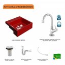 Ver imagem 3 de Kit Cuba Xq355 Torneira 1198 Metal e Válvula 1 Polegada Sifão Flexível Pvc Compace