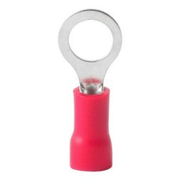 500un Terminal Anel Rv1.25-5 Vermelho Pré Isolado 0,5-1,5mm - 4