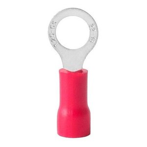 500un Terminal Anel Rv1.25-5 Vermelho Pré Isolado 0,5-1,5mm