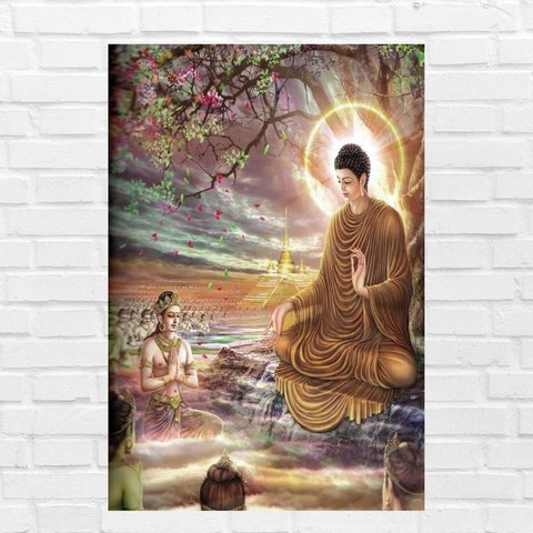 Placa Decorativa Mdf Buda Tamanho 20x27cm