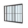 Janela de alumínio 02 folhas com grade preto - 100x120 - 2