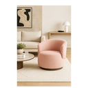 Ver imagem 3 de Poltrona Decorativa Sala Estar Orgânica Beatriz Boucle Rosê - Montanaris Decor
