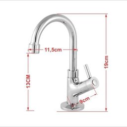 Kit Cuba XQ355 Torneira 1198 Metal Válvula Click 1 Polegada B Sifão PVC Flexível Compace - 9