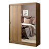 Guarda-roupa Solteiro Madesa Luke 2 Portas de Correr com Espelho - Rustic - 3