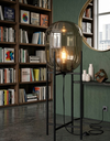Ver imagem 3 de Luminária de Chão Piso 140cm Globo Vidro Fumê Cinza Espelhada Coluna Pedestal Lv-ash-4 Gimpo