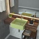 Ver imagem 1 de Kit Cuba XQ355 Torneira 1198 Metal Válvula Click 1 Polegada B Sifão Cromado Flexível Compace