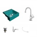 Ver imagem 2 de Kit Cuba XQ355 Torneira 1198 Metal e Válvula Click 1 Polegada G Sifão PVC Flexível Compace