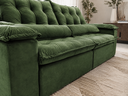 Ver imagem 7 de Sofá Antonella 2,30m Retrátil Reclinável c/Molas Ensacadas:Verde