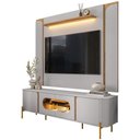 Ver imagem 1 de Rack para Sala Orgânico Suy com Painel para Tv 75 Pol Maresca B02 Off White Cinamomo - Lyam Decor