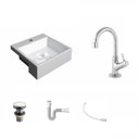 Ver imagem 2 de Kit Cuba XQ355 Torneira 1198 Metal e Válvula Click 1 Polegada G Sifão PVC Flexível Compace