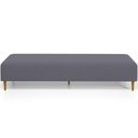 Ver imagem 5 de Puff Decorativo Bali W01 Pés Palito 170x60cm Suede Cinza - Lyam Decor