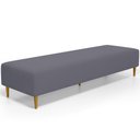 Ver imagem 1 de Puff Decorativo Bali W01 Pés Palito 170x60cm Suede Cinza - Lyam Decor