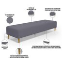 Ver imagem 7 de Puff Decorativo Bali W01 Pés Palito 170x60cm Suede Cinza - Lyam Decor