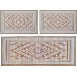 Kit Tapetes Passadeira 3 Peças Luxo Comfy Caramelo - 1