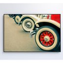 Ver imagem 3 de Quadro Rodas Carros Classicos 120x80 Cm Tecido Canvas