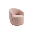 Ver imagem 3 de Poltrona Decorativa Sala Estar Orgânica Beatriz Boucle Rosê - Montanaris Decor