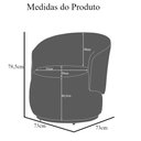 Ver imagem 4 de Poltrona Decorativa Sala Estar Orgânica Beatriz Boucle Rosê - Montanaris Decor