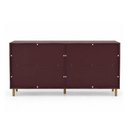 Ver imagem 5 de Cômoda Dm-243 6 Gavetas MDF-MDP Puxador Metálico Vinho Ditália Móveis