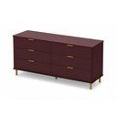 Ver imagem 7 de Cômoda Dm-243 6 Gavetas MDF-MDP Puxador Metálico Vinho Ditália Móveis