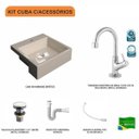 Ver imagem 3 de Kit Cuba XQ355 com Torneira 1198 Metal e Válvula Click 1 1/2 com Sifão PVC e Flexível Compace