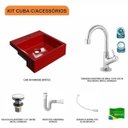 Ver imagem 3 de Kit Cuba XQ355 com Torneira 1198 Metal e Válvula Click 1 1/2 com Sifão PVC e Flexível Compace