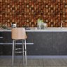 Papel de Parede Adesivo Bloco 3d de Madeira Lavável Cozinha 1,5 Metros - 6
