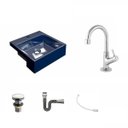 Ver imagem 2 de Kit Cuba XQ355 com Torneira 1198 Metal e Válvula Click 1 1/2 com Sifão Cromado e Flexível Compace