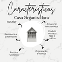 Ver mais imagens de Casinha Organizadora de Brinquedos Infantil 100% Mdf Plancasa Branco Tx