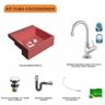 Kit Cuba XQ355 com Torneira 1198 Metal e Válvula Click 1 1/2 com Sifão Cromado e Flexível Compace - 3