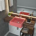 Ver imagem 1 de Kit Cuba XQ355 com Torneira 1198 Metal e Válvula Click 1 1/2 com Sifão Cromado e Flexível Compace