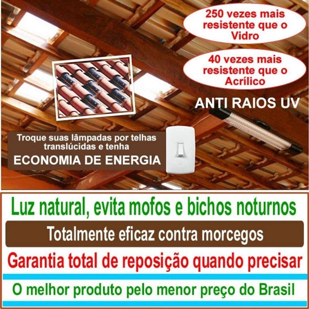 Telha Romana Policarbonato Transparente 4 Peças - 3