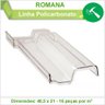 Telha Romana Policarbonato Transparente 4 Peças - 6
