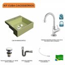 Ver imagem 3 de Kit Cuba XQ355 com Torneira 1198 Metal e Válvula Click 1 1/2 com Sifão Cromado e Flexível Compace